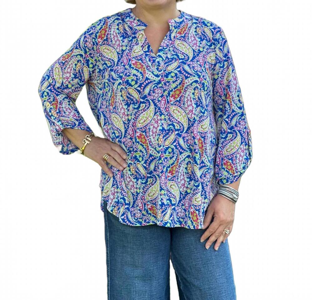 NEW DEAR SCARLETT lizzy top in royal blue